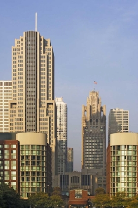 Picture of USA, ILLINOIS, CHICAGO DOWNTOWN BUILDINGS