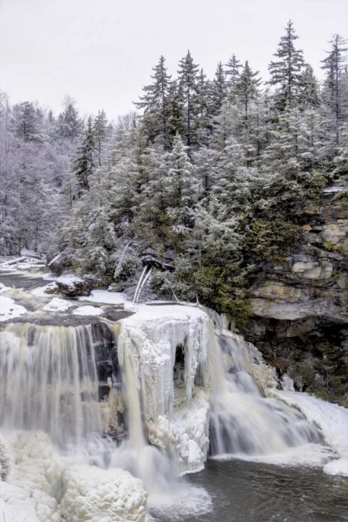 Picture of WEST VIRGINIA WATERFALL IN WINTER LANDSCAPE