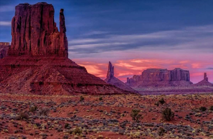 Picture of UTAH, MONUMENT VALLEY ERODED ROCK FORMATIONS
