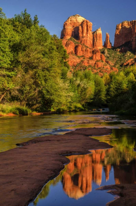 Picture of USA, ARIZONA CATHEDRAL ROCK REFLECTS IN CREEK