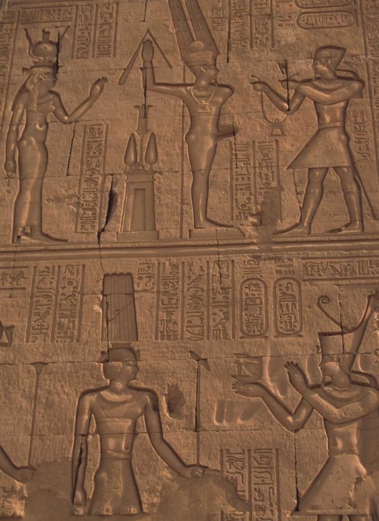 Picture of EGYPT, KOM OMBO STONE RELIEF WORK ON TEMPLE WALL