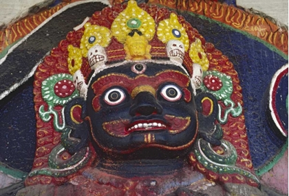 Picture of NEPAL, KATHMANDU, STATUE OF KALBAIRAB AT A SHRINE