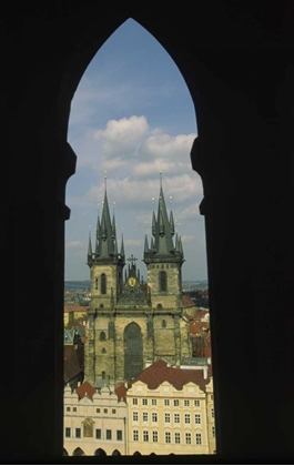 Picture of CZECH REPUBLIC, PRAGUE, TYN CHURCH IN TOWN SQUARE