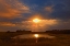 Picture of CANADA, SASKATCHEWAN, DUBUC SUNSET OVER POND