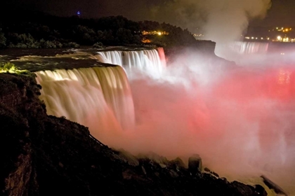 Picture of NY, NIAGARA FALLS TWILIGHT OF THE WATERFALLS