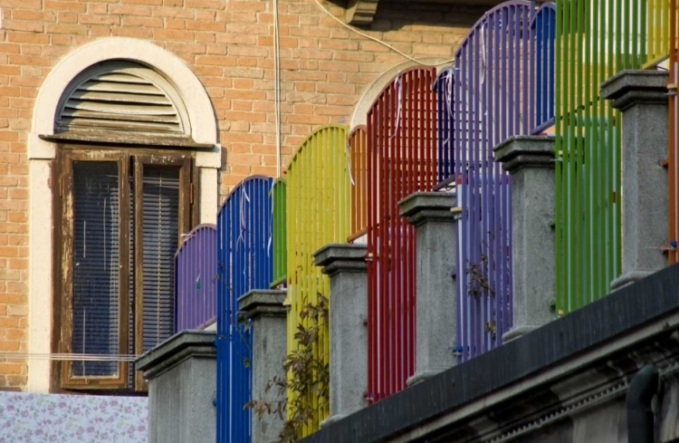 Picture of ITALY, VENICE SHUTTERED WINDOW AND FENCE