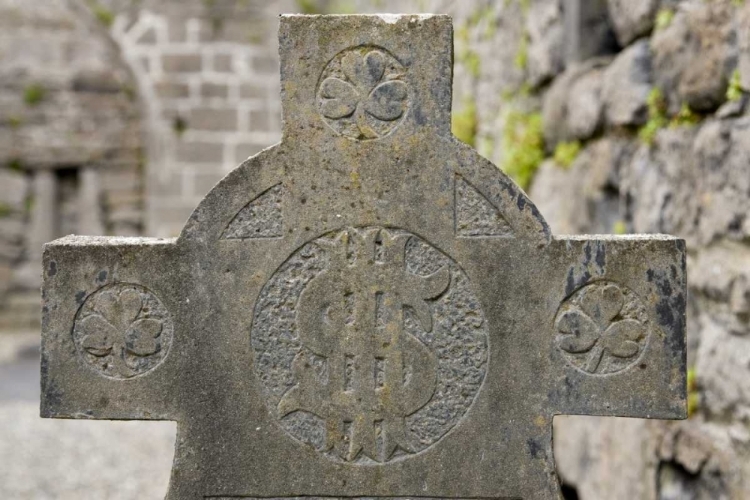 Picture of IRELAND, MURRISK CELTIC CROSS AT MURRISK ABBEY