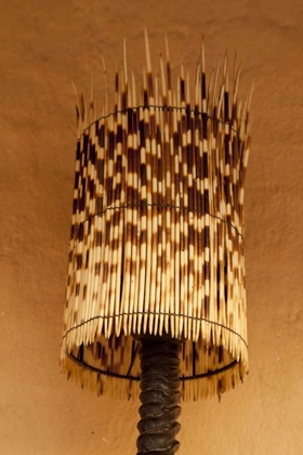 Picture of NAMIBIA, OPUWO A LAMP MADE OF PORCUPINE QUILLS