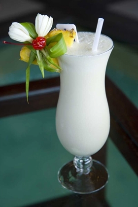 Picture of FRENCH POLYNESIA, RANGIROA COCKTAIL WITH FRUIT