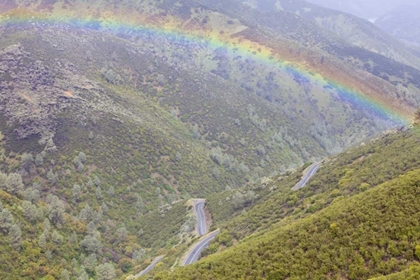 Picture of CALIFORNIA, HELL HOLLOW RAINBOW OVER HIGHWAY 49