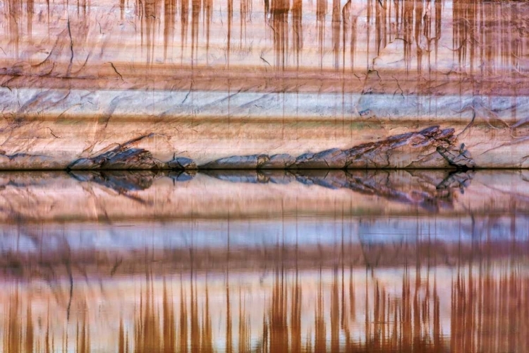 Picture of UTAH, GLEN CANYON ABSTRACT REFLECTION SANDSTONE