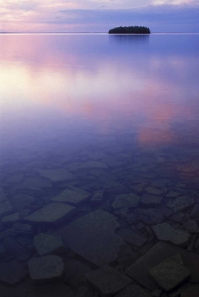 Picture of MI, PICNIC ISLAND, LAKE HURON, CLOUDS AT TWILIGHT