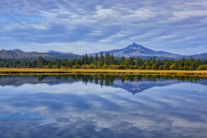 Picture of OR, CLOUDS REFLECT IN SMALL LAKE