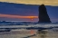 Picture of OREGON, CANNON BEACH SUNSET ON LONE SEASTACK