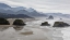 Picture of OREGON, CANNON BEACH FOG RISES OVER COASTLINE