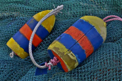 Picture of OREGON, GARIBALDI BLUE FISHING NETS WITH BUOYS