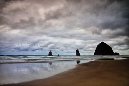 Picture of OREGON, CANNON BEACH HAYSTACK ROCK AT LOW TIDE