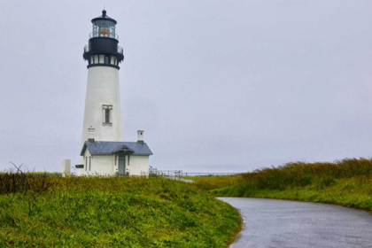 Picture of USA, OREGON YAQUINA HEAD LIGHTHOUSE ON FOGGY DAY