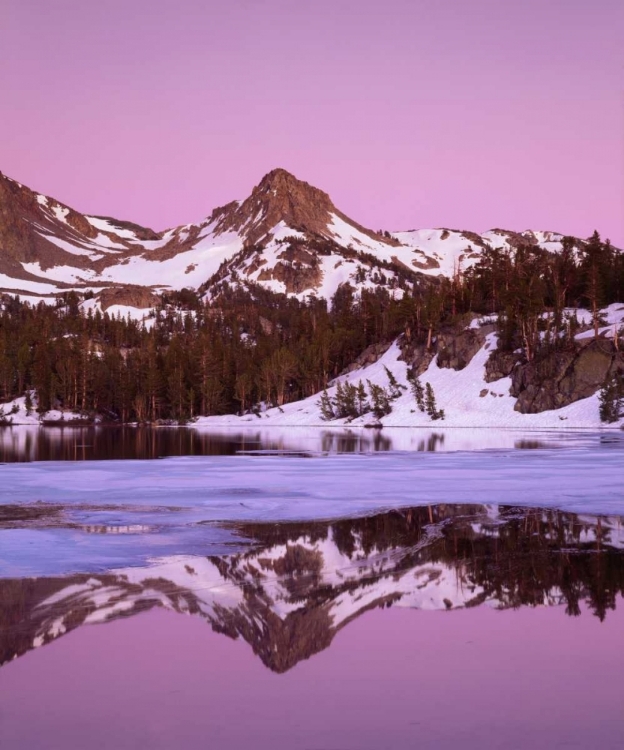 Picture of CALIFORNIA, SIERRA NEVADA, SKELTON LAKE AT DUSK