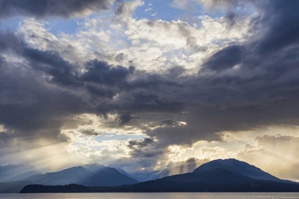 Picture of WASHINGTON, SEABECK GOD RAYS OVER HOOD CANAL