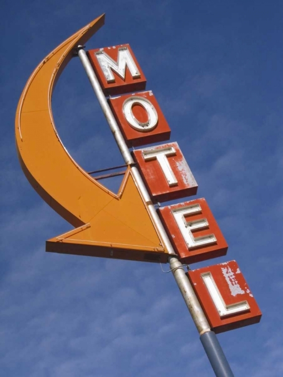 Picture of WASHINGTON, CLE ELUM DETAIL OF PLAIN MOTEL SIGN