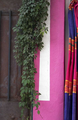 Picture of MEXICO, PUERTO VALLARTA SERAPE HANGING BY A WALL