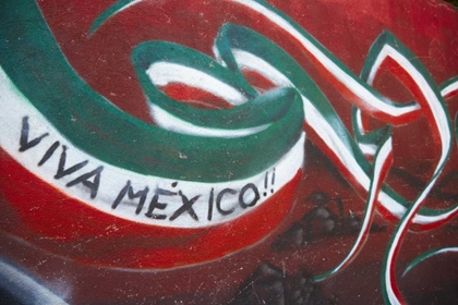 Picture of MEXICO MURAL WITH THE MEXICAN FLAG