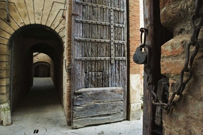 Picture of ITALY, TUSCANY, FORTIFIED GATE AND AN ALLEY