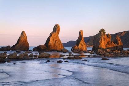 Picture of JAPAN, WAKAGAMA HASHIGUIIWA ROCKS AT SUNSET