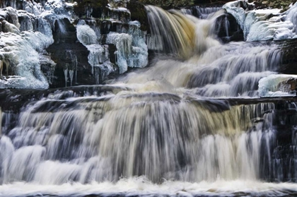 Picture of PA, WATERFALL FLOWS PAST ROCKS IN CHILDS PARK