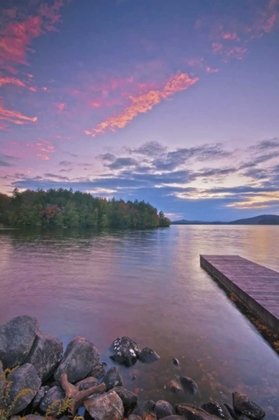 Picture of NEW YORK, INLET PIER WALKWAY INTO SEVENTH LAKE