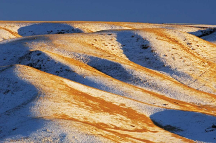 Picture of CANADA, ALBERTA, SNOW-COVERED HILLS AT SUNSET