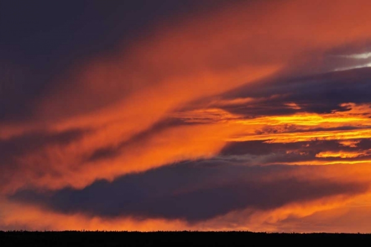 Picture of CANADA STORM OVER PRINCE ALBERT NP AT SUNSET