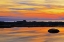 Picture of CANADA, QUEBEC REFLECTION ON WATER AT SUNSET