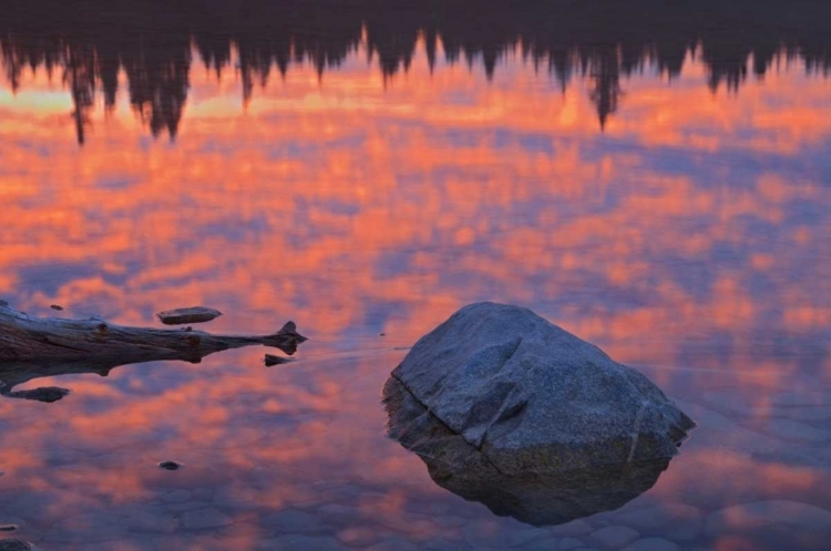 Picture of CANADA, JASPER NP SUNRISE OVER PATRICIA LAKE