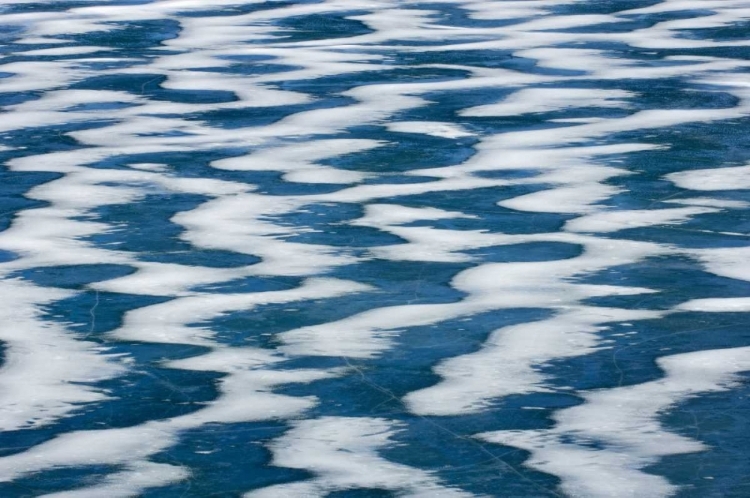 Picture of CANADA, ALBERTA WIND PATTERN OF ICE AND SNOW