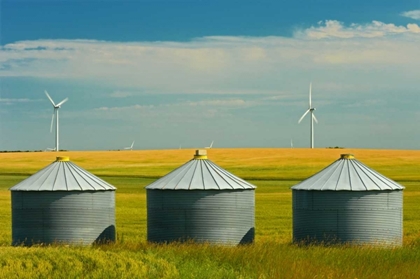 Picture of CANADA, SOMERSET WIND TURBINES AND GRAIN BINS