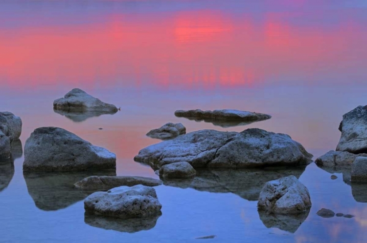 Picture of CANADA, BRUCE PENINSULA SUNSET ON BERFORD LAKE