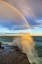 Picture of NY, LAKE ONTARIO, CLARKS POINT DOUBLE RAINBOW