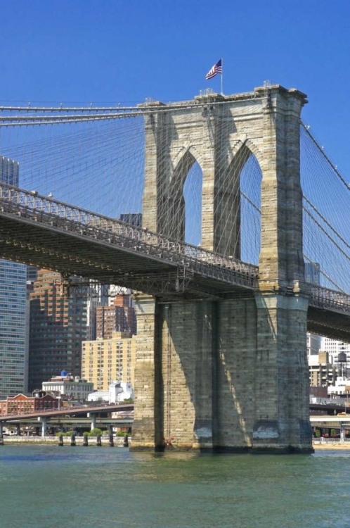 Picture of NY, NEW YORK CITY BROOKLYN BRIDGE AND MANHATTAN