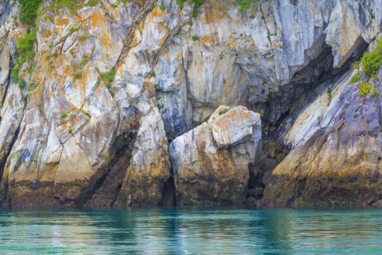 Picture of ALASKA, GLACIER BAY NP CLIFF AND SEAWATER