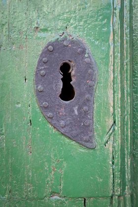 Picture of MEXICO DETAIL OF WOODEN DOOR AND KEY HOLE
