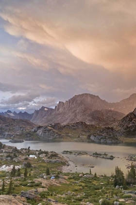 Picture of WY, BRIDGER NF SUNSET ON WIND RIVER RANGE