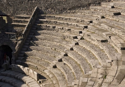 Picture of ITALY, CAMPANIA, POMPEII SMALL THEATER SEATING