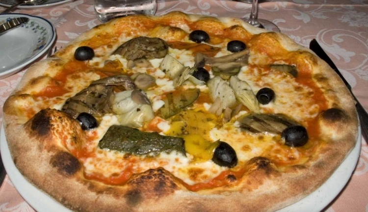 Picture of ITALY, CAMOGLI NEOPOLITAN PIZZA WITH VEGETABLES