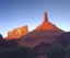 Picture of USA, UTAH, SANDSTONE FORMATIONS AT SUNSET