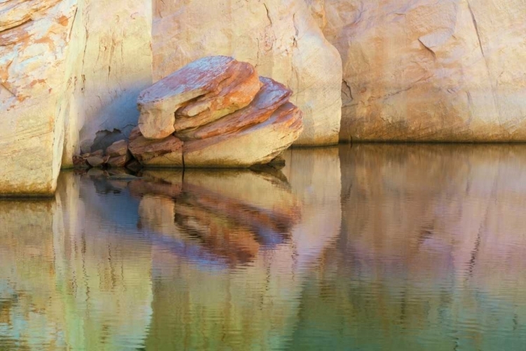 Picture of UTAH, GLEN CANYON ABSTRACT REFLECTION SANDSTONE