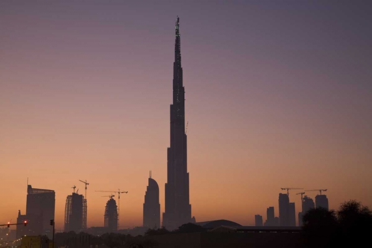 Picture of UAE, DUBAI CITYSCAPE AT SUNRISE