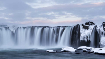 Picture of ICELAND, GODAFOSS VIEW OF WATERFALL