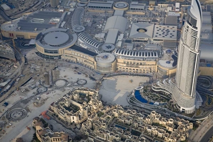 Picture of UAE, DUBAI AERIAL OF DOWNTOWN DUBAI